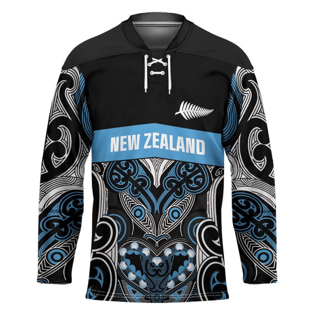 World Cricket Custom New Zealand Hockey Jersey Kia kaha nga Potae Pango