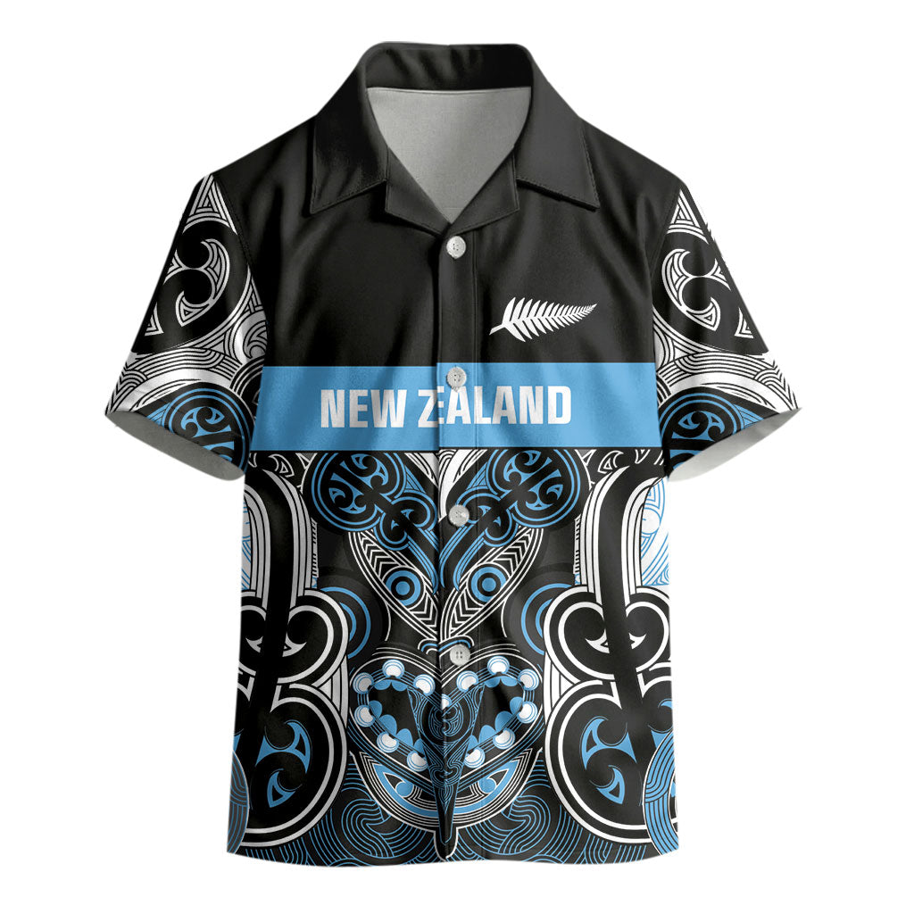 World Cricket Custom New Zealand Kid Hawaiian Shirt Kia kaha nga Potae Pango LT9 - Polynesian Pride