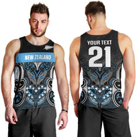 World Cricket Custom New Zealand Men Tank Top Kia kaha nga Potae Pango LT9 - Polynesian Pride
