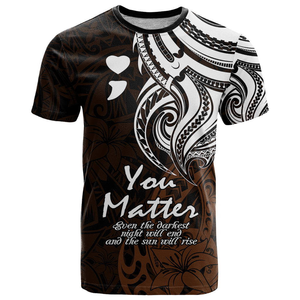 Your Matter Suicide Prevention T Shirt Gold Polynesian Tribal LT9 Gold - Polynesian Pride