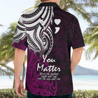 Your Matter Suicide Prevention Hawaiian Shirt Pink Polynesian Tribal LT9 - Polynesian Pride