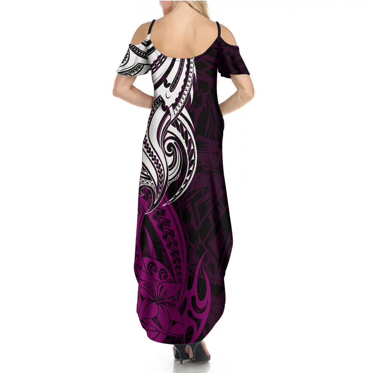 Your Matter Suicide Prevention Summer Maxi Dress Pink Polynesian Tribal LT9 - Polynesian Pride