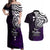 Your Matter Suicide Prevention Couples Matching Off Shoulder Maxi Dress and Hawaiian Shirt Purple Polynesian Tribal LT9 Purple - Polynesian Pride