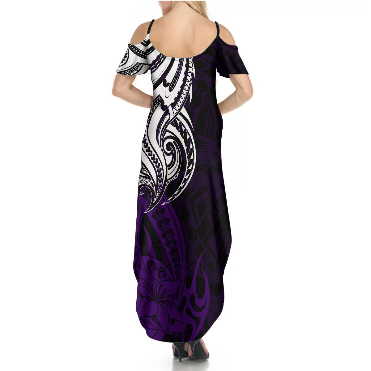 Your Matter Suicide Prevention Summer Maxi Dress Purple Polynesian Tribal LT9 - Polynesian Pride