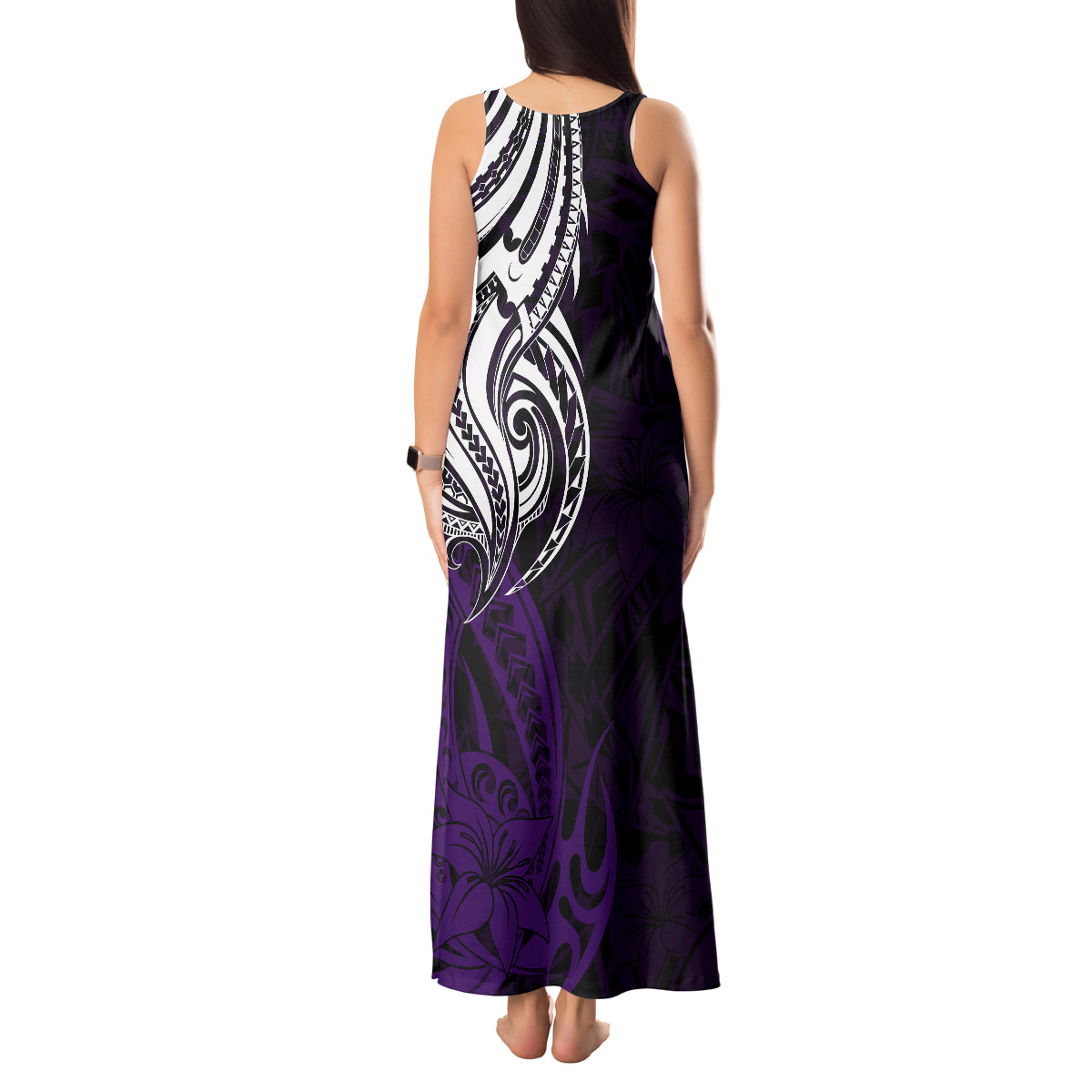 Your Matter Suicide Prevention Tank Maxi Dress Purple Polynesian Tribal LT9 - Polynesian Pride
