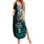 Your Matter Suicide Prevention Summer Maxi Dress Turqoise Polynesian Tribal LT9 Women Turquoise - Polynesian Pride