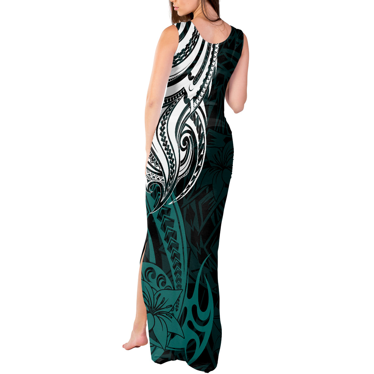 Your Matter Suicide Prevention Tank Maxi Dress Turqoise Polynesian Tribal LT9 - Polynesian Pride