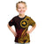 Papua New Guinea Island Kid T Shirt Bird of Paradise with Gold Polynesian Tribal LT9 Gold - Polynesian Pride