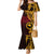 Papua New Guinea Island Mermaid Dress Bird of Paradise with Gold Polynesian Tribal LT9 Women Gold - Polynesian Pride