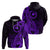 Papua New Guinea Island Hoodie Bird of Paradise with Purple Polynesian Tribal LT9 - Polynesian Pride