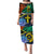 Tafea Day Family Matching Puletasi Dress and Hawaiian Shirt Vanuatu Sand Drawing With Polynesian Pattern LT9 Mom's Dress Blue - Polynesian Pride