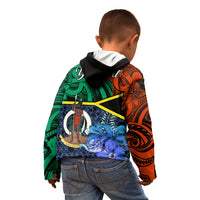 Personalised Tafea Day Kid Hoodie Vanuatu Sand Drawing With Polynesian Pattern LT9 - Polynesian Pride