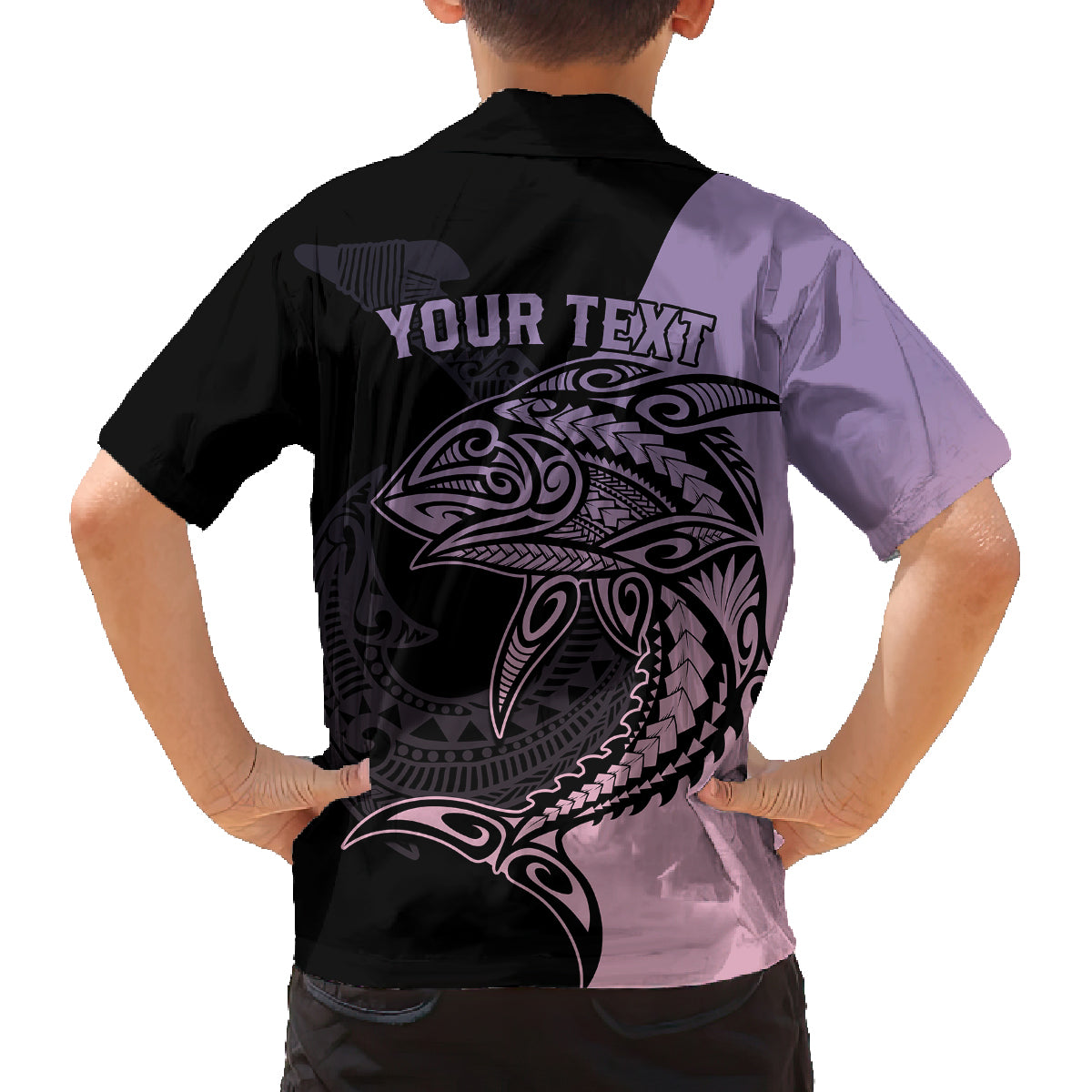 personalised-polynesia-fishing-family-matching-summer-maxi-dress-and-hawaiian-shirt-with-maori-hei-matau-fish-hook-pastel-art