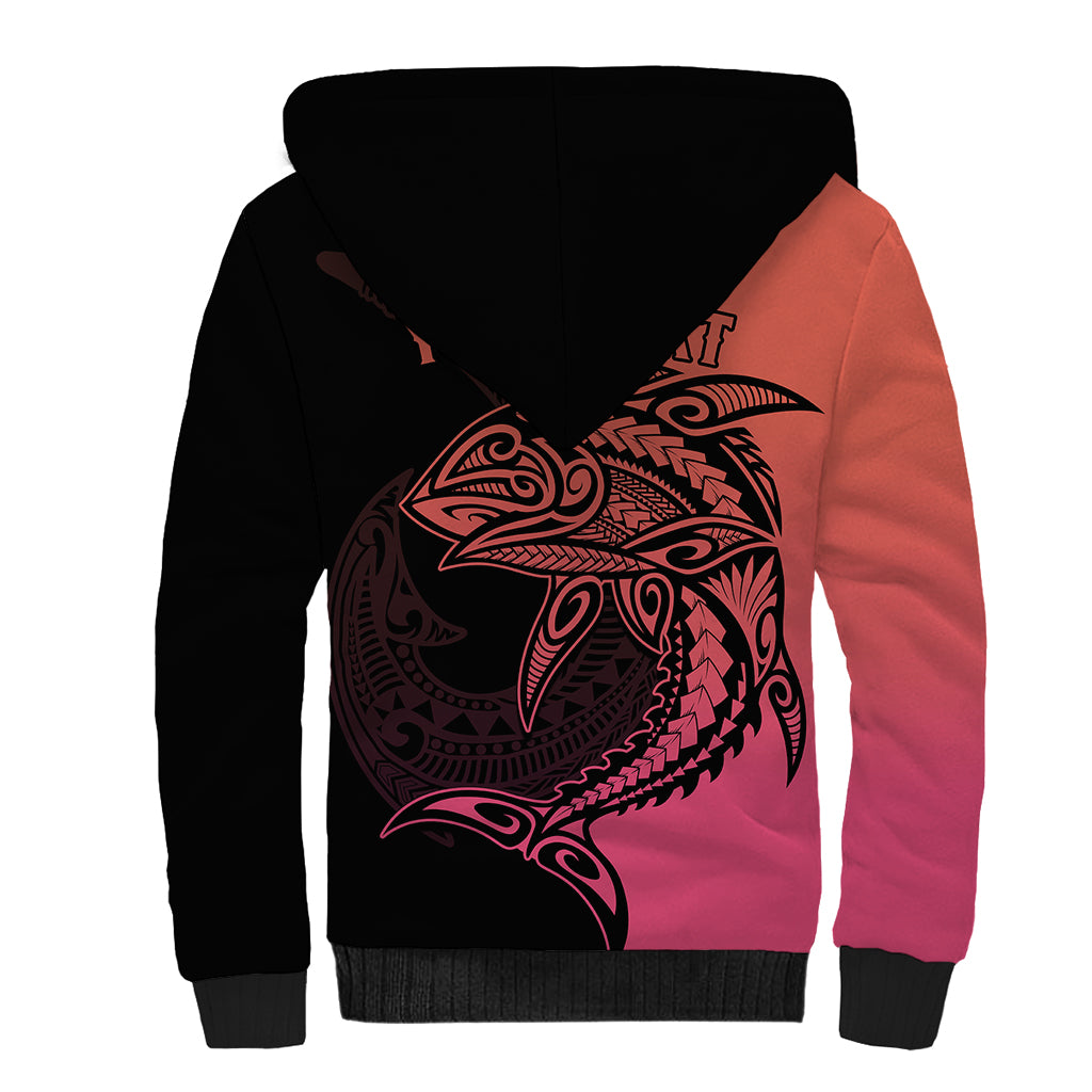personalised-polynesia-fishing-sherpa-hoodie-with-maori-hei-matau-fish-hook-pink-art