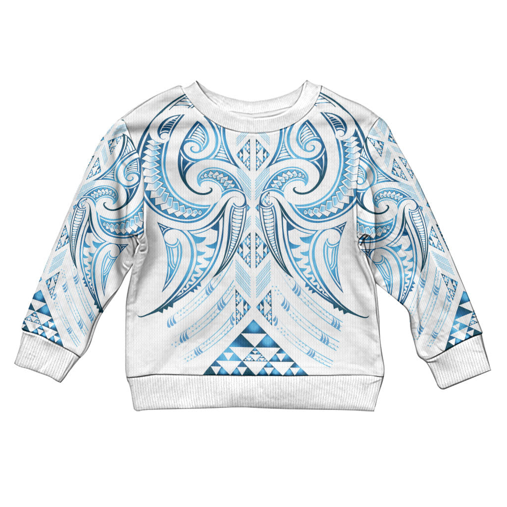 Maori Rugby Custom Ngaru Mangopare Kid Ugly Christmas Sweater Kahui Whetu Niho Taniwha Motif LT9 Kid Galaxy - Polynesian Pride