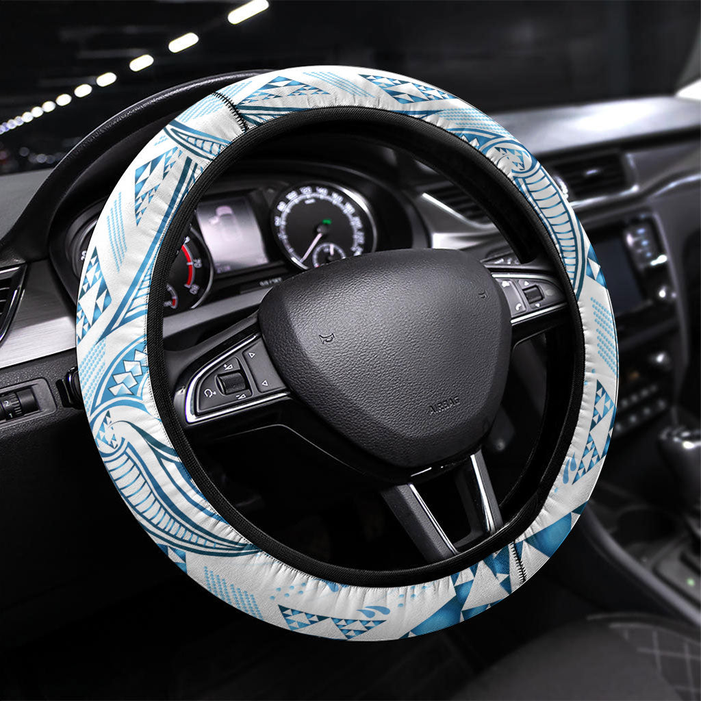 Maori Rugby Ngaru Mangopare Steering Wheel Cover Kahui Whetu Niho Taniwha Motif LT9 Universal Fit Galaxy - Polynesian Pride