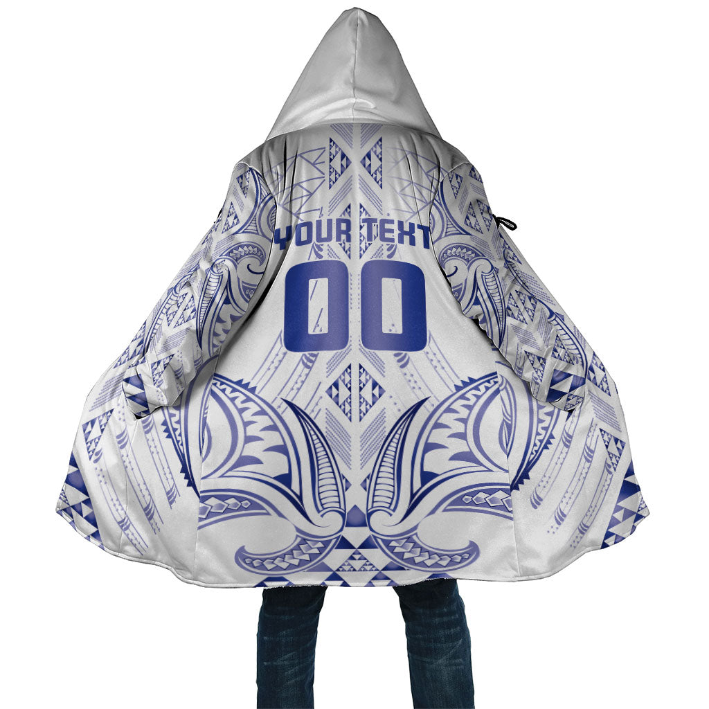 Maori Rugby Custom Ngaru Mangopare Cloak Kikorangi Niho Taniwha Motif LT9 Unisex Blue - Polynesian Pride