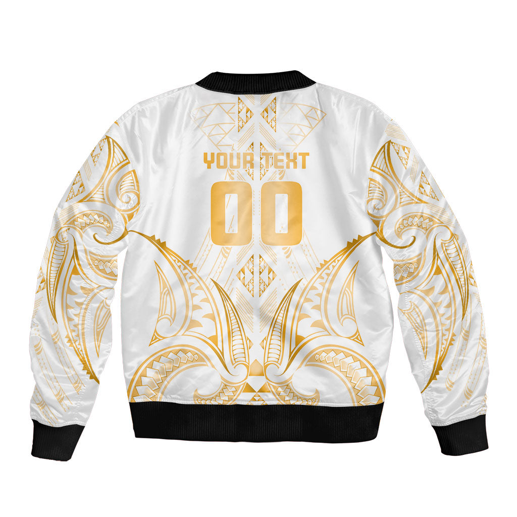 Maori Rugby Custom Ngaru Mangopare Bomber Jacket Koura Niho Taniwha Motif LT9 - Polynesian Pride