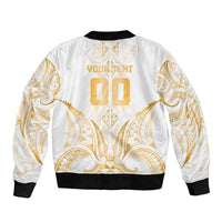 Maori Rugby Custom Ngaru Mangopare Bomber Jacket Koura Niho Taniwha Motif LT9 - Polynesian Pride