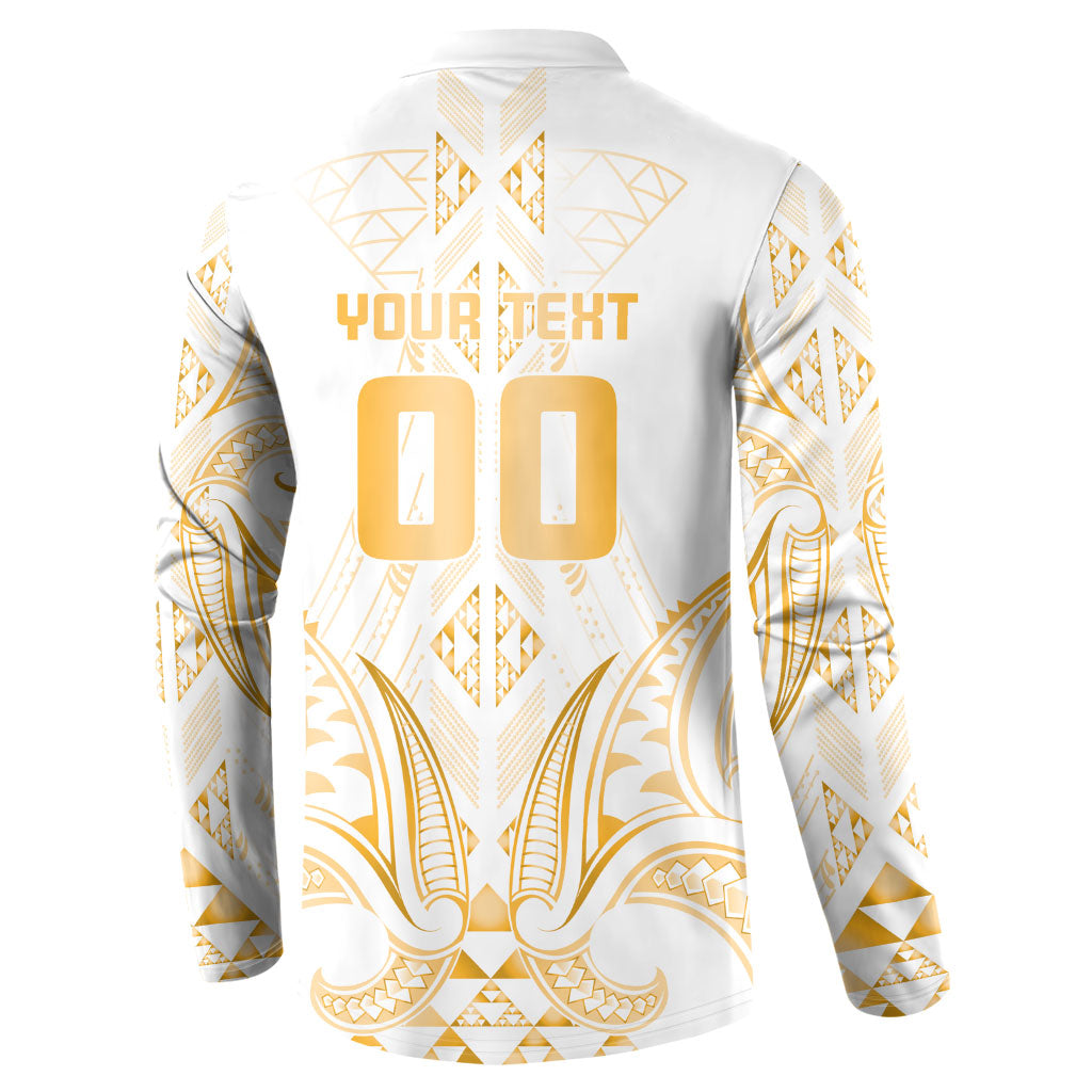 Maori Rugby Custom Ngaru Mangopare Button Sweatshirt Koura Niho Taniwha Motif LT9 - Polynesian Pride