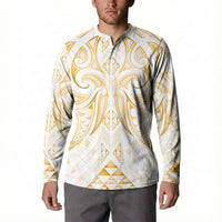 Maori Rugby Custom Ngaru Mangopare Button Sweatshirt Koura Niho Taniwha Motif LT9 - Polynesian Pride