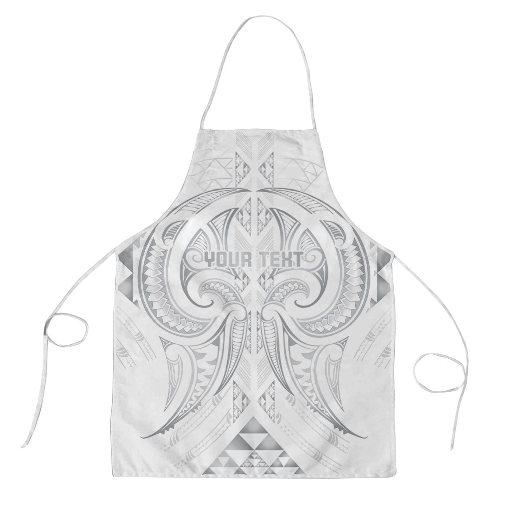 Maori Rugby Custom Ngaru Mangopare Apron Kiwikiwi Niho Taniwha Motif LT9 Grey - Polynesian Pride