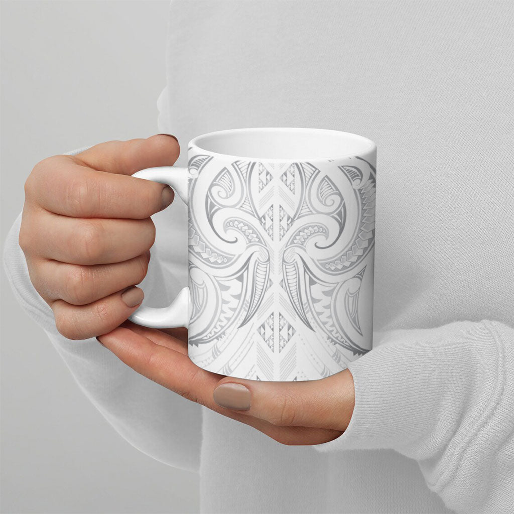 Maori Rugby Custom Ngaru Mangopare Ceramic Mug Kiwikiwi Niho Taniwha Motif LT9 - Polynesian Pride