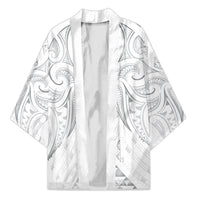 Maori Rugby Custom Ngaru Mangopare Kimono Kiwikiwi Niho Taniwha Motif LT9 Unisex Grey - Polynesian Pride