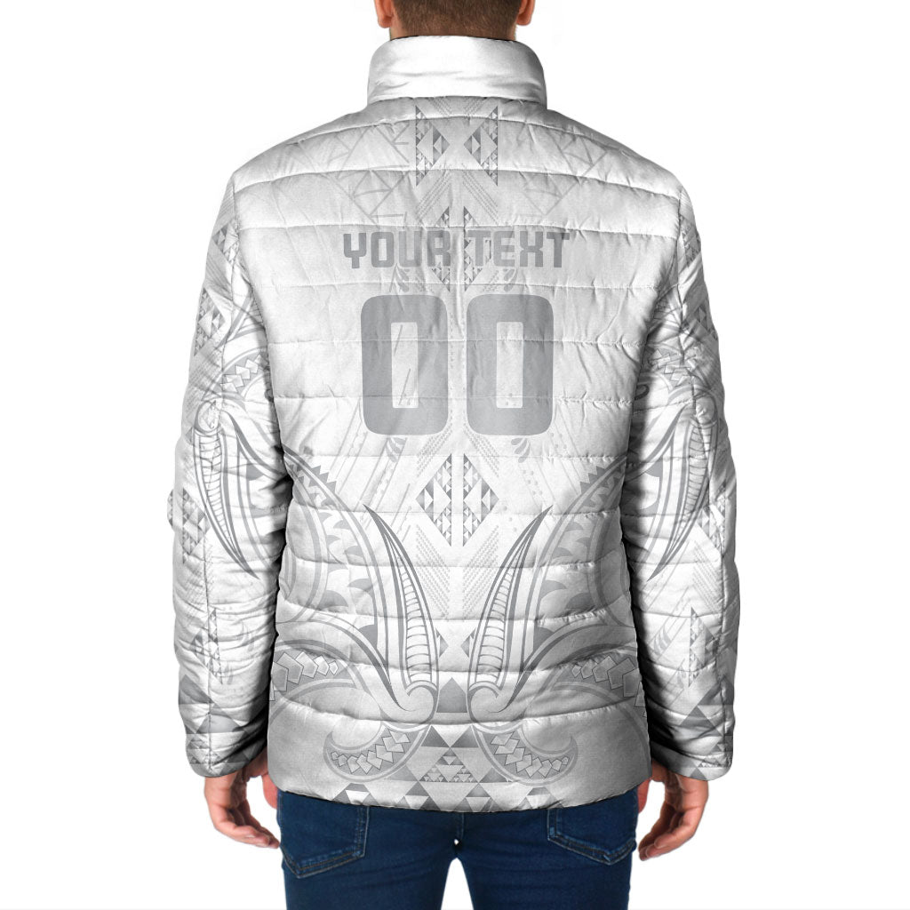 Maori Rugby Custom Ngaru Mangopare Padded Jacket Kiwikiwi Niho Taniwha Motif LT9 - Polynesian Pride