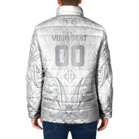 Maori Rugby Custom Ngaru Mangopare Padded Jacket Kiwikiwi Niho Taniwha Motif LT9 - Polynesian Pride