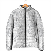 Maori Rugby Custom Ngaru Mangopare Padded Jacket Kiwikiwi Niho Taniwha Motif LT9 - Polynesian Pride