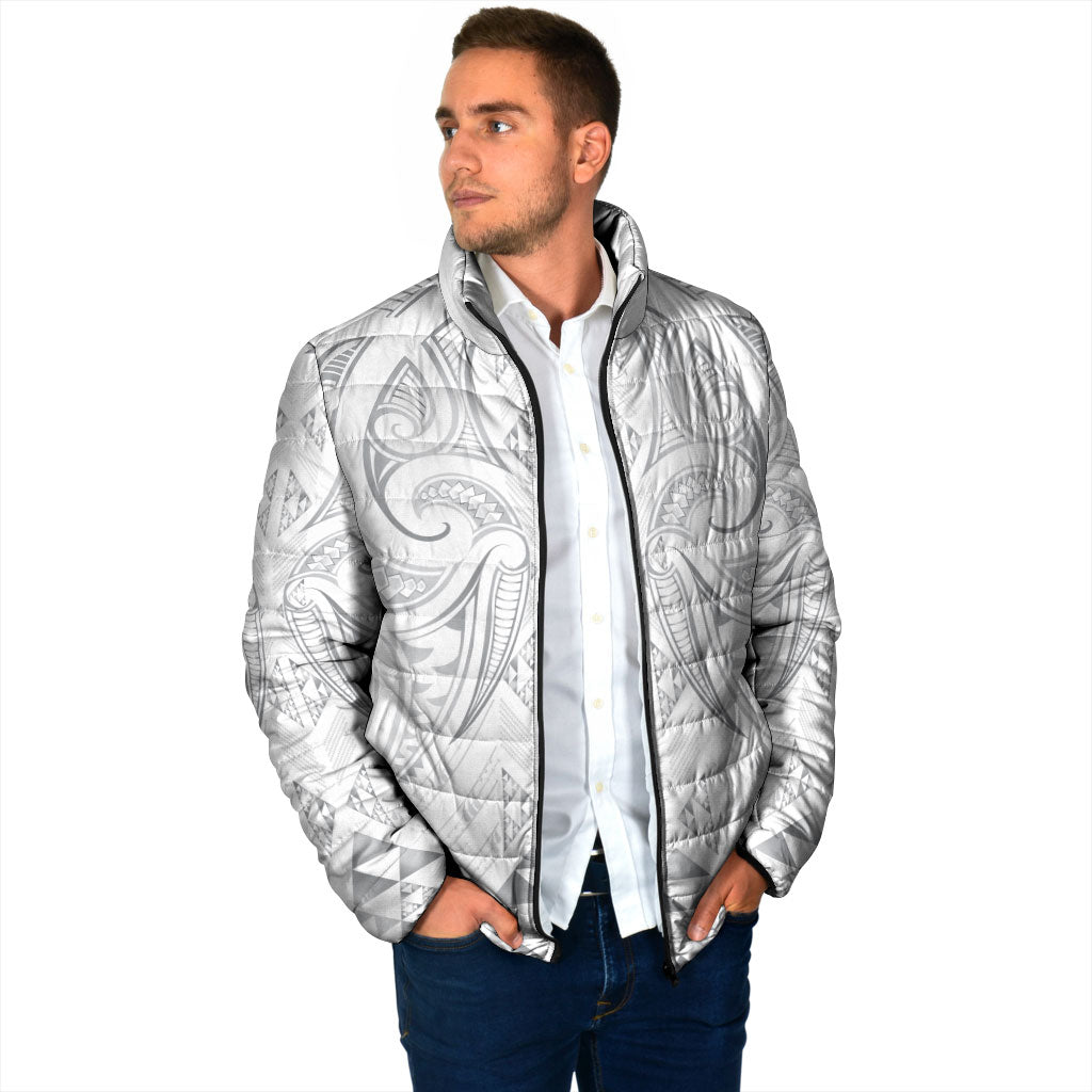 Maori Rugby Custom Ngaru Mangopare Padded Jacket Kiwikiwi Niho Taniwha Motif LT9 - Polynesian Pride
