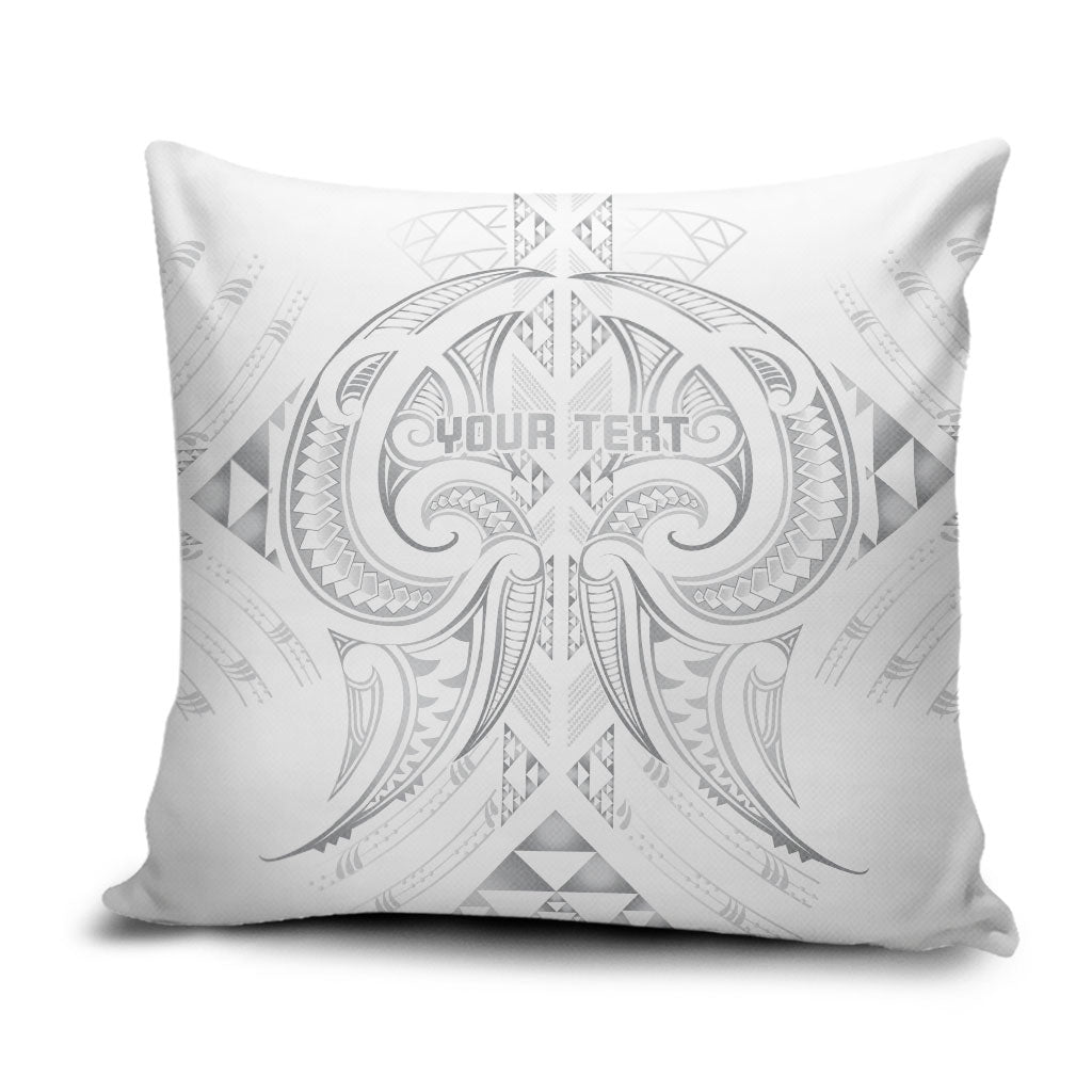 Maori Rugby Custom Ngaru Mangopare Pillow Cover Kiwikiwi Niho Taniwha Motif LT9 Grey - Polynesian Pride