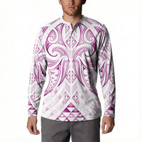 Maori Rugby Custom Ngaru Mangopare Button Sweatshirt Mawhero Niho Taniwha Motif LT9 - Polynesian Pride