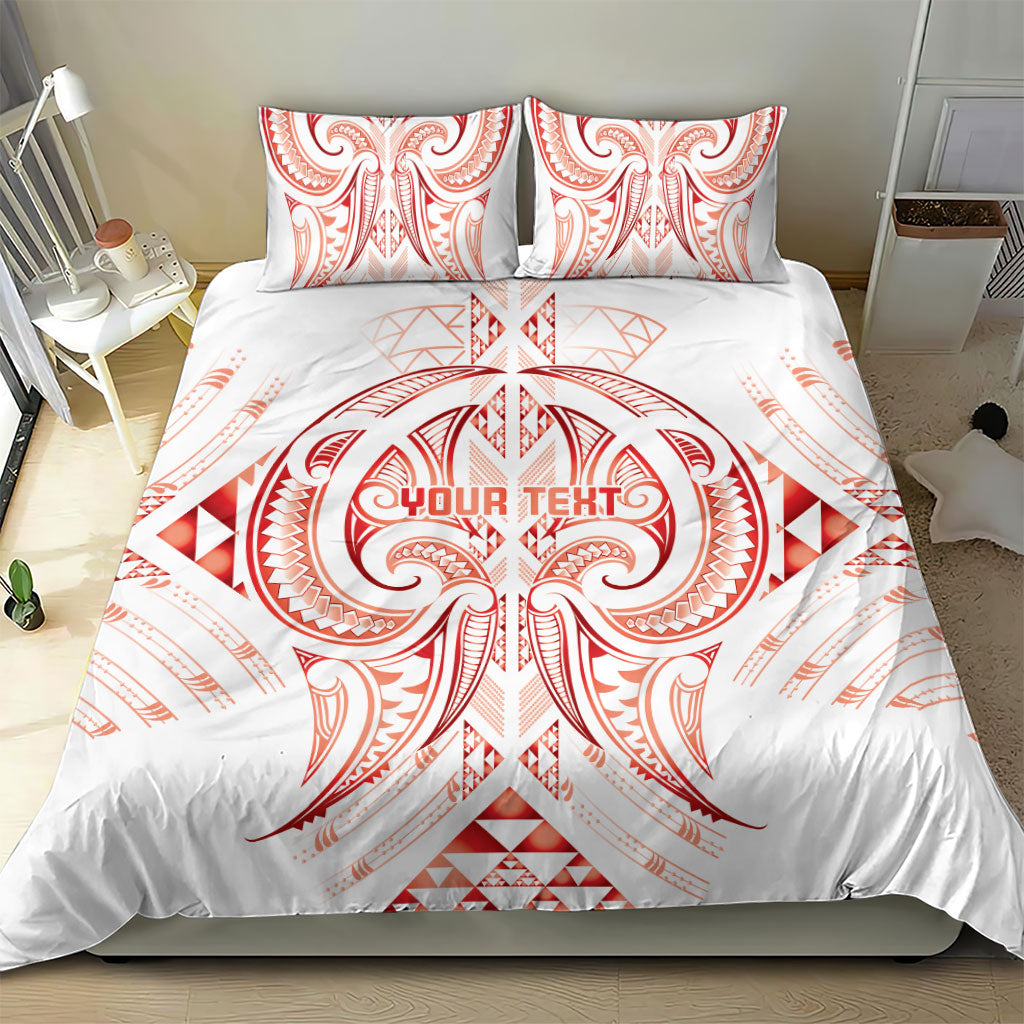 Maori Rugby Custom Ngaru Mangopare Bedding Set Whero Niho Taniwha Motif LT9 - Polynesian Pride