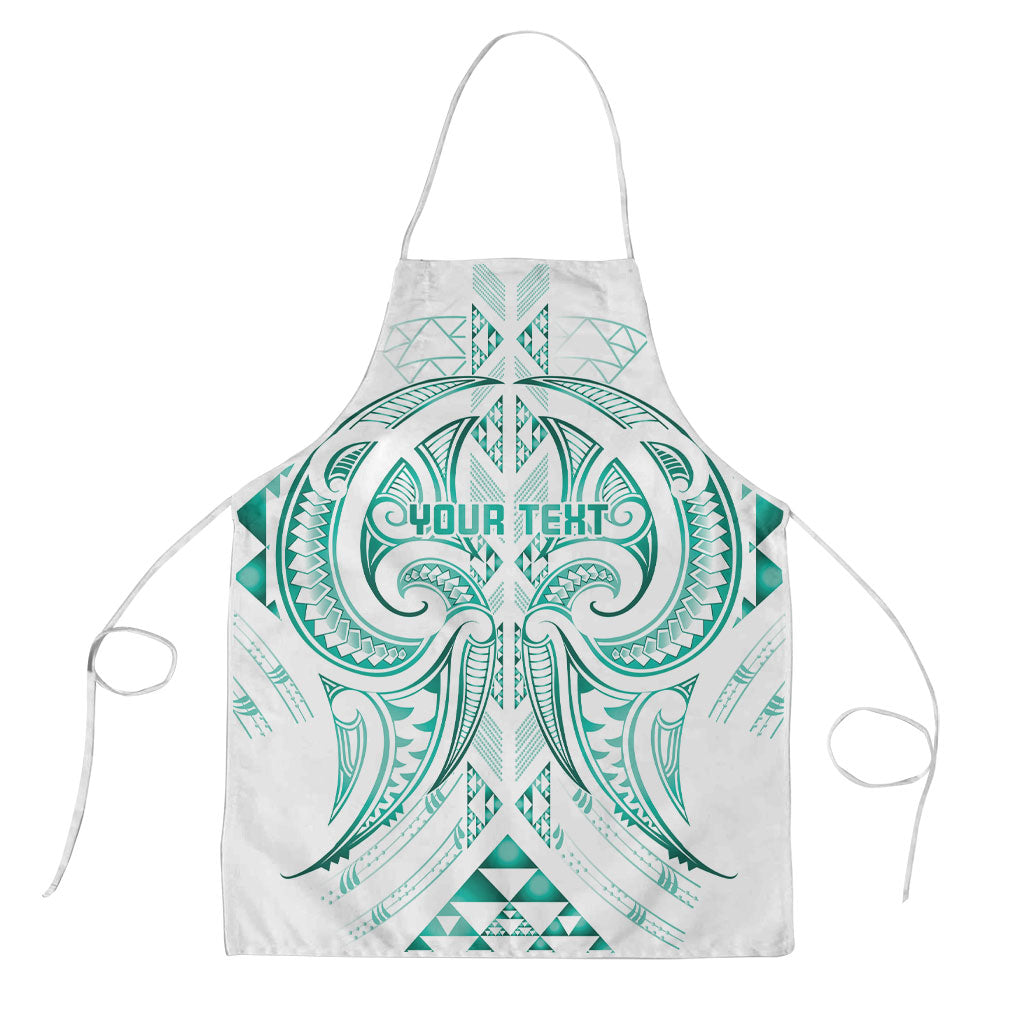 Maori Rugby Custom Ngaru Mangopare Apron Karikiorangi Taniwha Motif LT9 Turquoise - Polynesian Pride