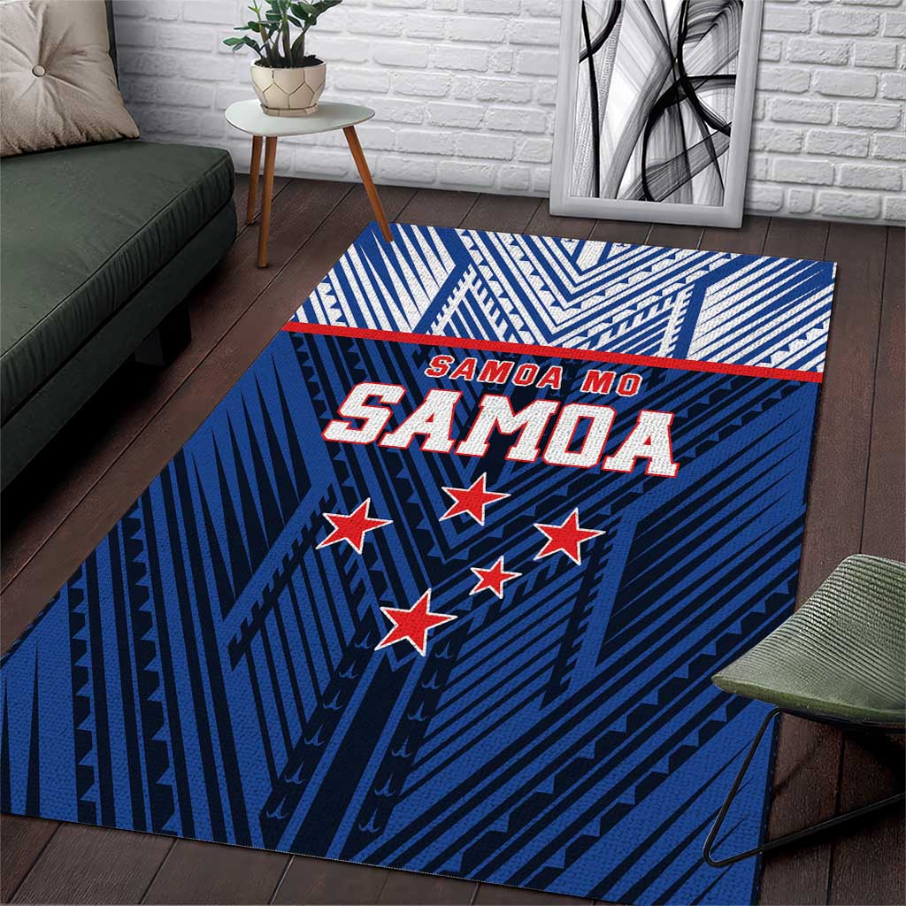 Rugby Toa Samoa Area Rug Samoa mo Samoa Island Warrior Pride - Polynesian Pride