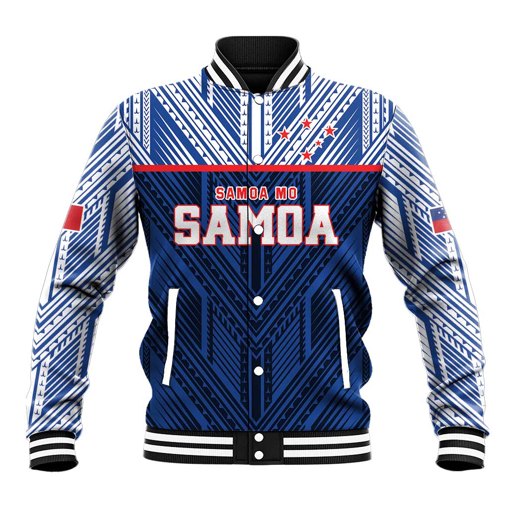 Custom Rugby Toa Samoa Baseball Jacket Samoa mo Samoa Island Warrior Pride - Polynesian Pride
