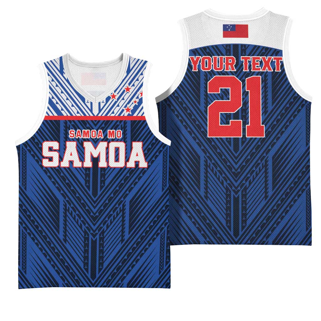 Custom Rugby Toa Samoa Basketball Jersey Samoa mo Samoa Island Warrior Pride - Polynesian Pride
