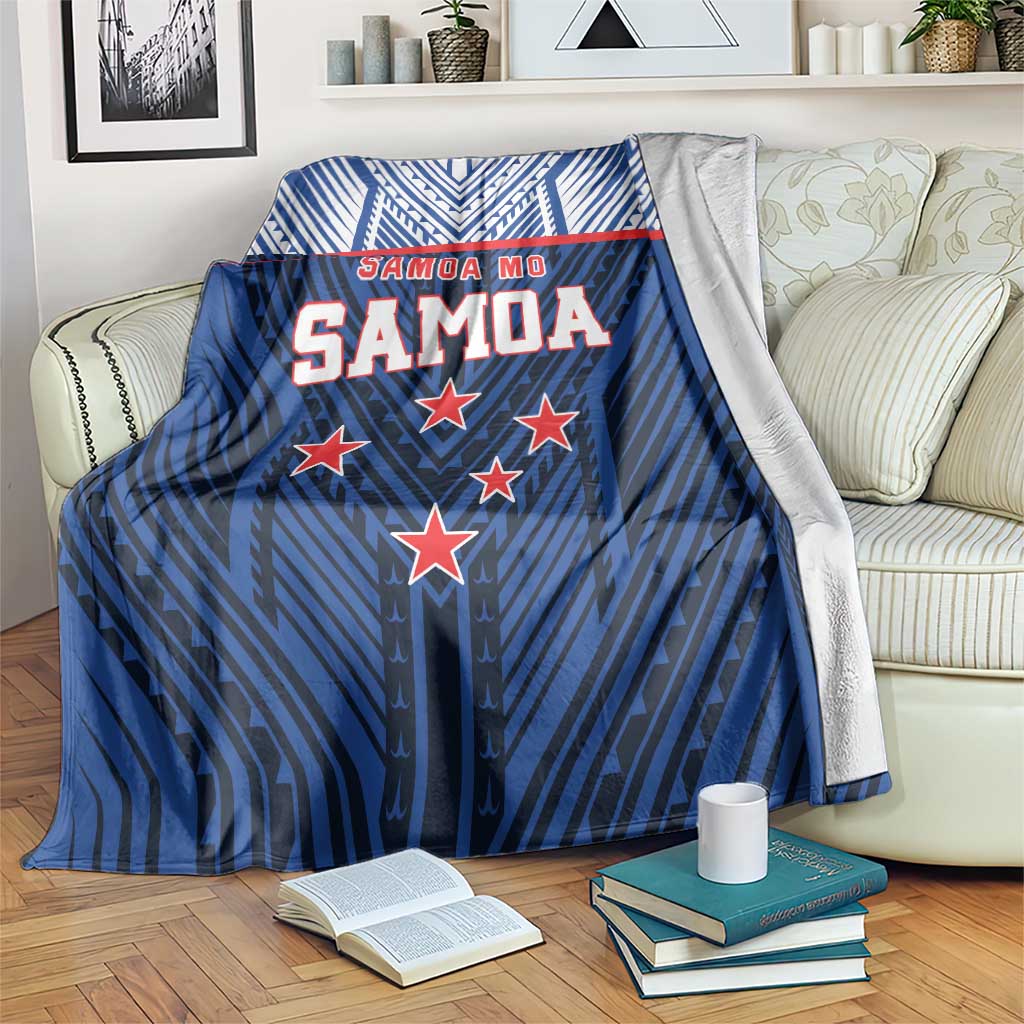 Rugby Toa Samoa Blanket Samoa mo Samoa Island Warrior Pride - Polynesian Pride