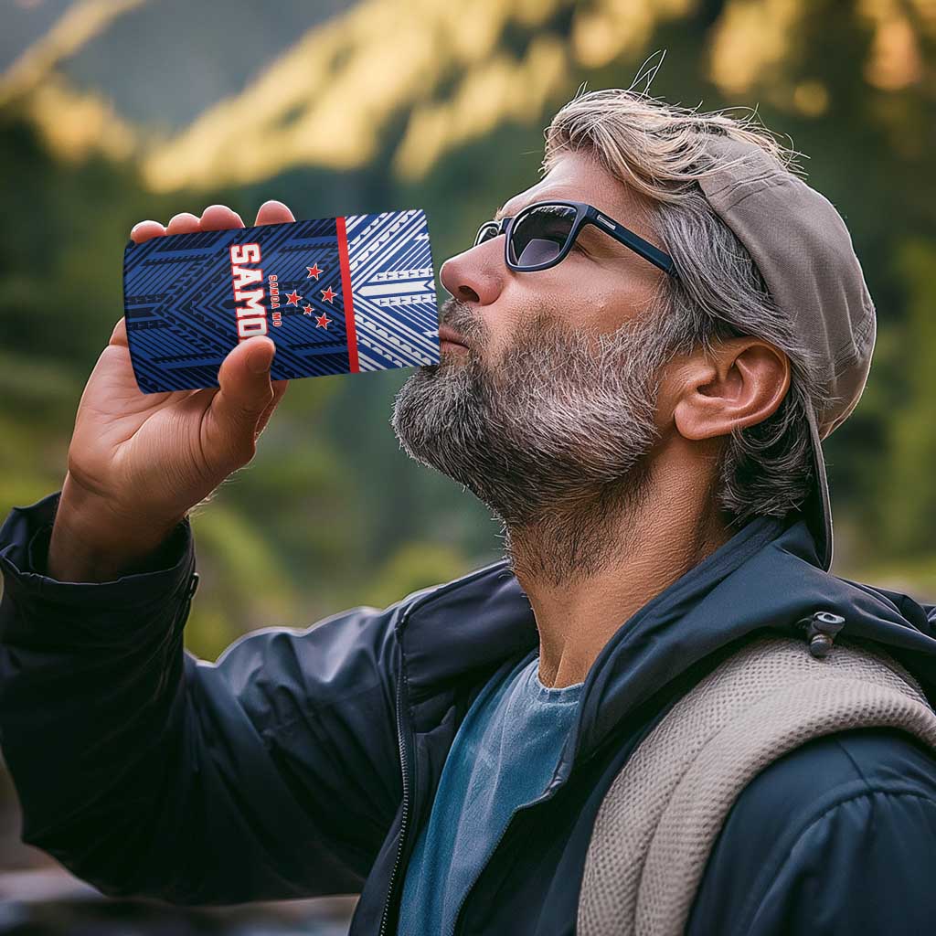 Custom Rugby Toa Samoa 4 in 1 Can Cooler Tumbler Samoa mo Samoa Island Warrior Pride - Polynesian Pride