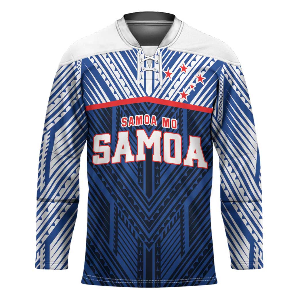 Custom Rugby Toa Samoa Hockey Jersey Samoa mo Samoa Island Warrior Pride - Polynesian Pride