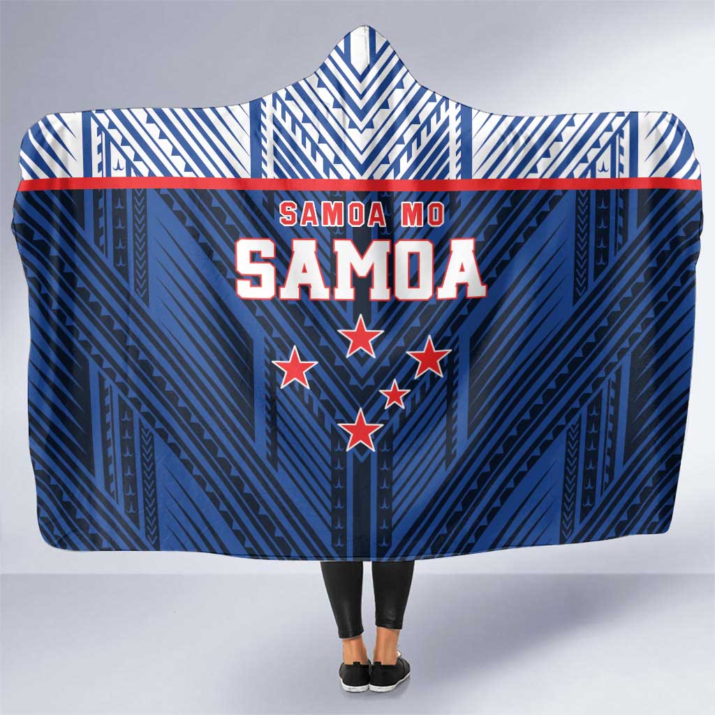 Rugby Toa Samoa Hooded Blanket Samoa mo Samoa Island Warrior Pride - Polynesian Pride