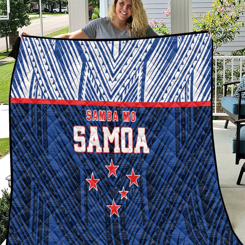 Rugby Toa Samoa Quilt Samoa mo Samoa Island Warrior Pride - Polynesian Pride