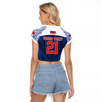 Custom Rugby Toa Samoa Raglan Cropped T Shirt Samoa mo Samoa Island Warrior Pride - Polynesian Pride