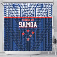 Rugby Toa Samoa Shower Curtain Samoa mo Samoa Island Warrior Pride - Polynesian Pride