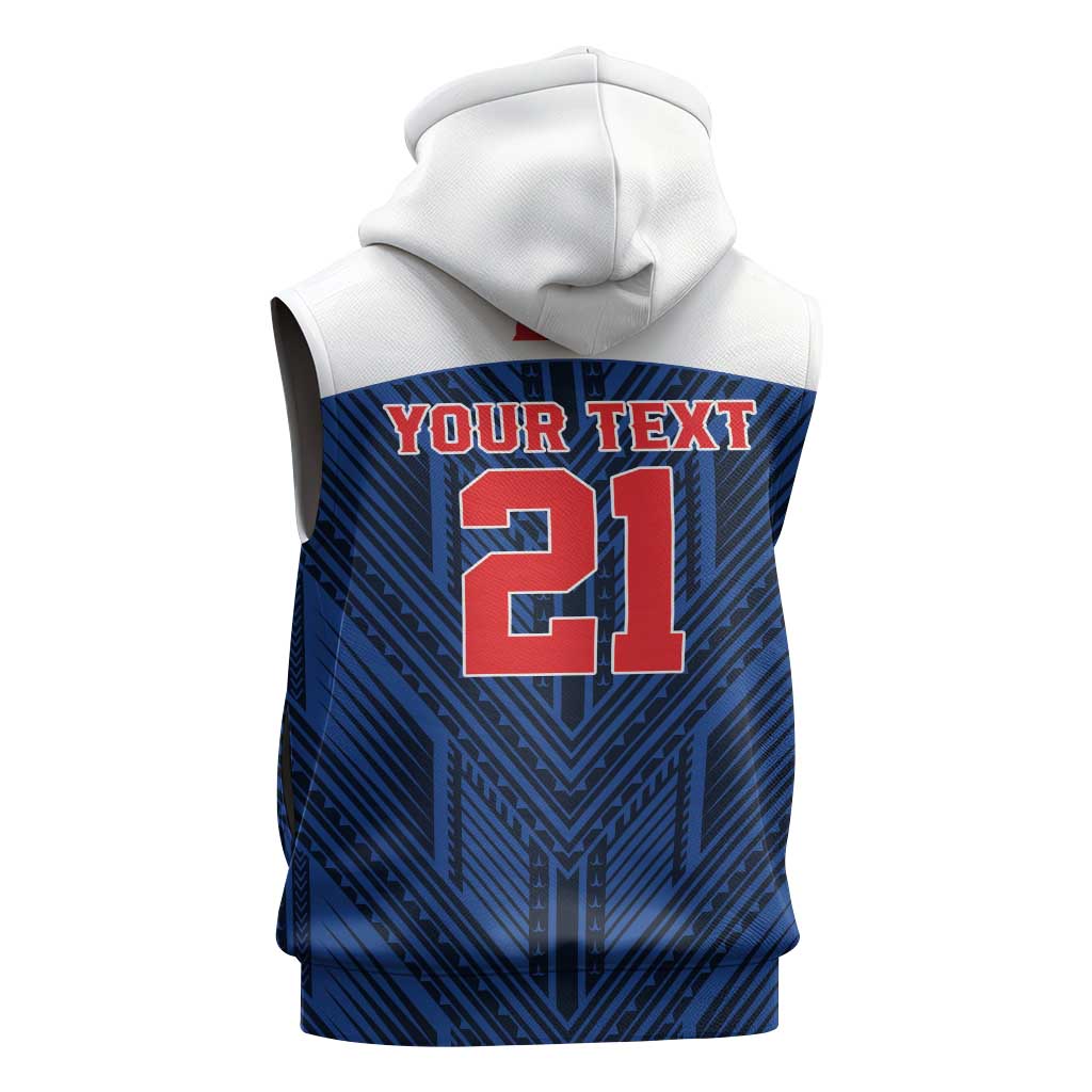 Custom Rugby Toa Samoa Sleeveless Hoodie Samoa mo Samoa Island Warrior Pride - Polynesian Pride