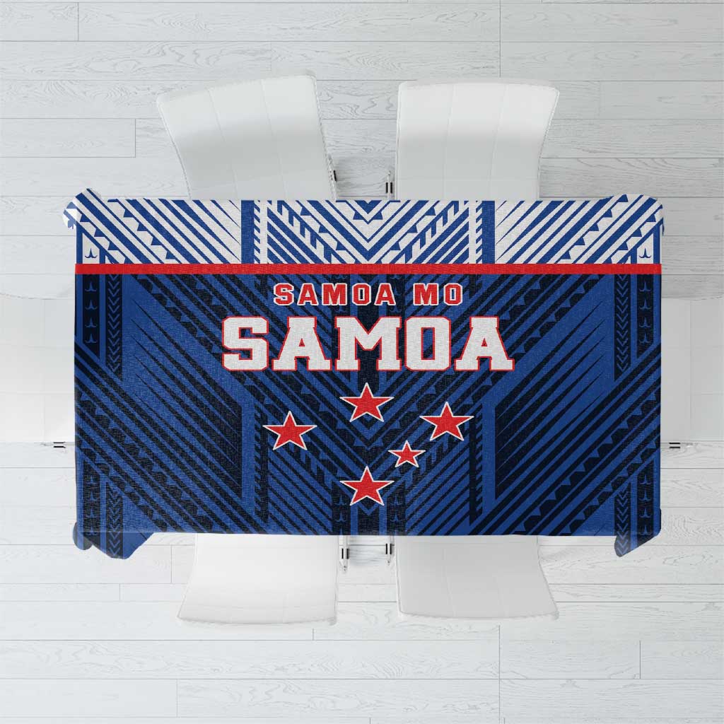 Rugby Toa Samoa Tablecloth Samoa mo Samoa Island Warrior Pride - Polynesian Pride