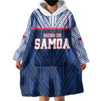 Custom Rugby Toa Samoa Wearable Blanket Hoodie Samoa mo Samoa Island Warrior Pride - Polynesian Pride