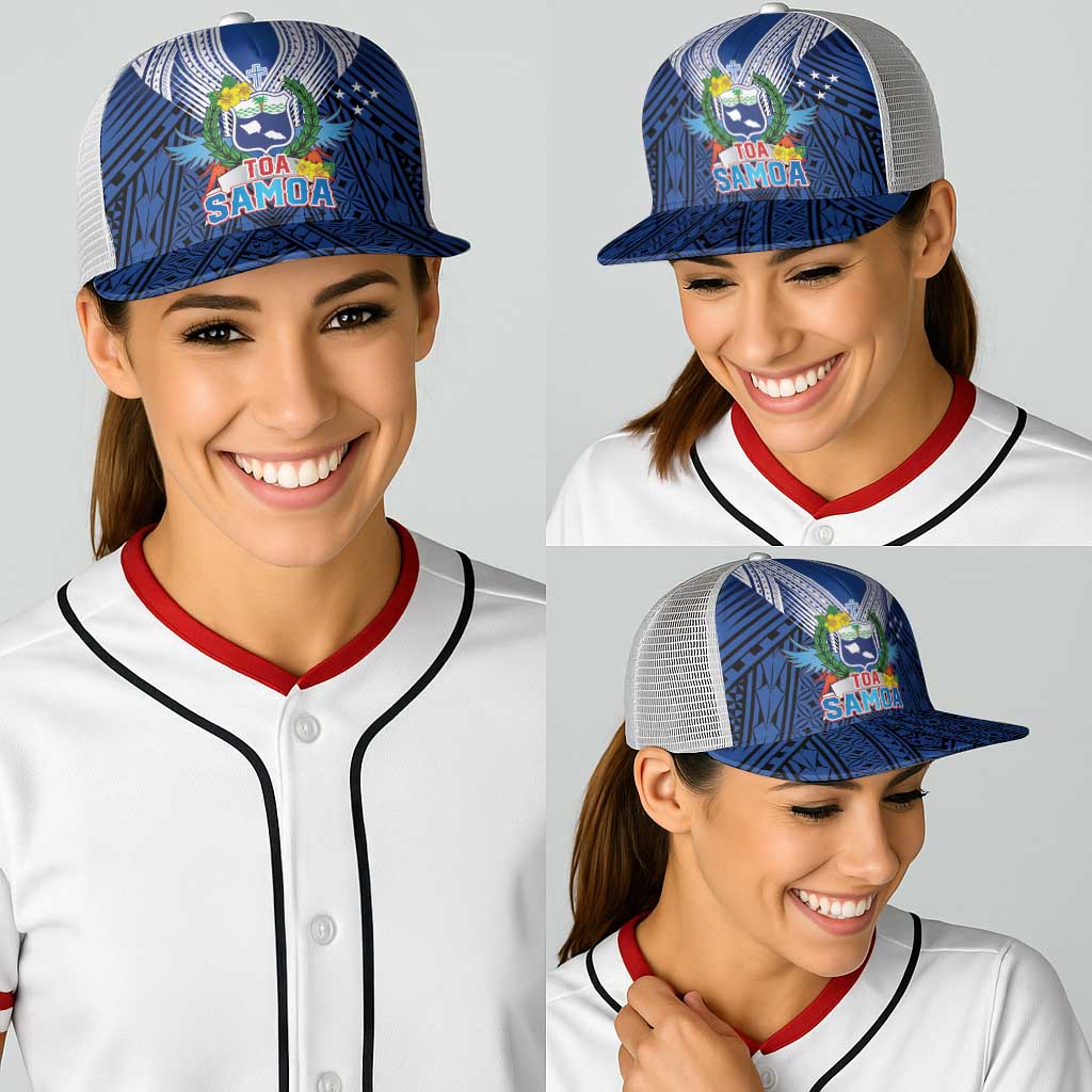 Toa Samoa Rugby Baseball Net Cap Samoa mo Samoa Strength in Tatau - Polynesian Pride